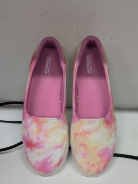 Skechers Giga Mat  Pink Tie-Dye Slip-On Flats